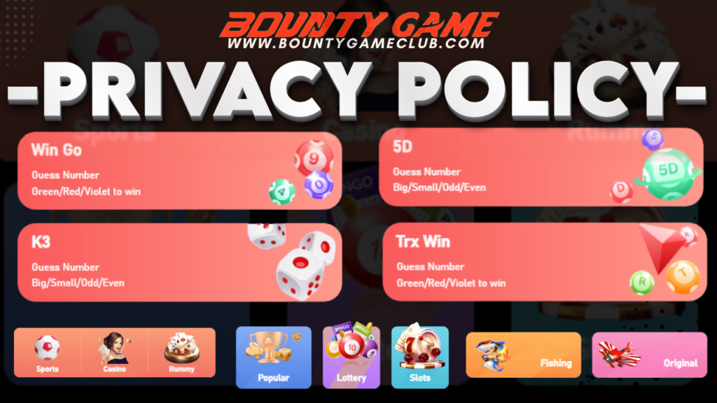 Bounty Game Privacy policy